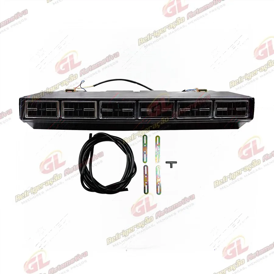 Caixa Evaporadora Universal Micro-Bus Com Válvula Capilar 6 Difusores 2 Motores 3 Velocidades - 12 Volts com Painel 32000 BTUs