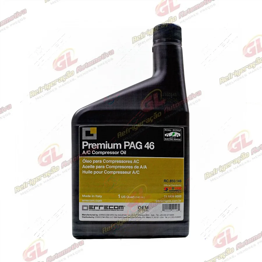 Óleo Para Compressor ERRECOM R134a PAG 46 946ml