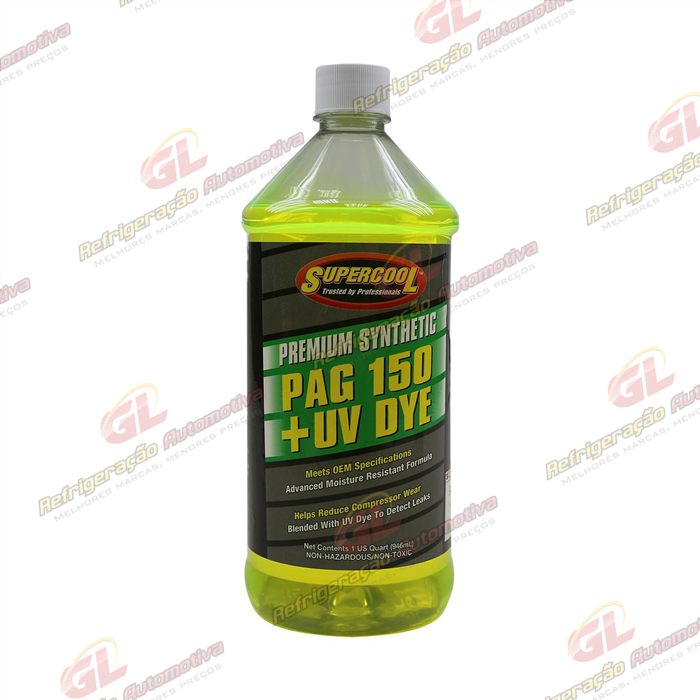 Óleo para Compressor R134a PAG 150 Supercool 946ml com Contraste Ultravioleta