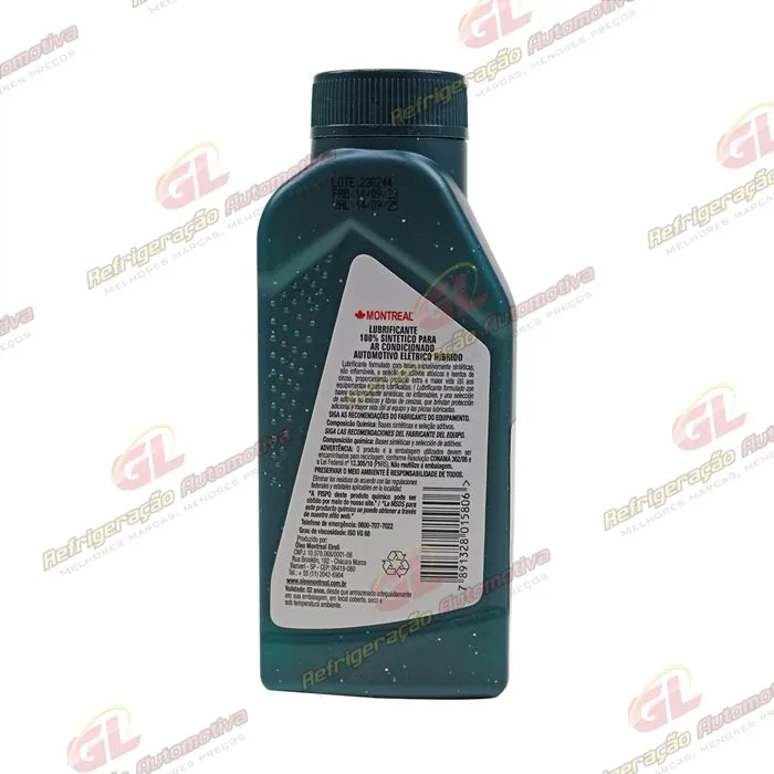 Óleo Polyolester para Compressor R134A / Hibrido / Elétrico Viscosidade POE 68 Montreal 250ml — foto 2