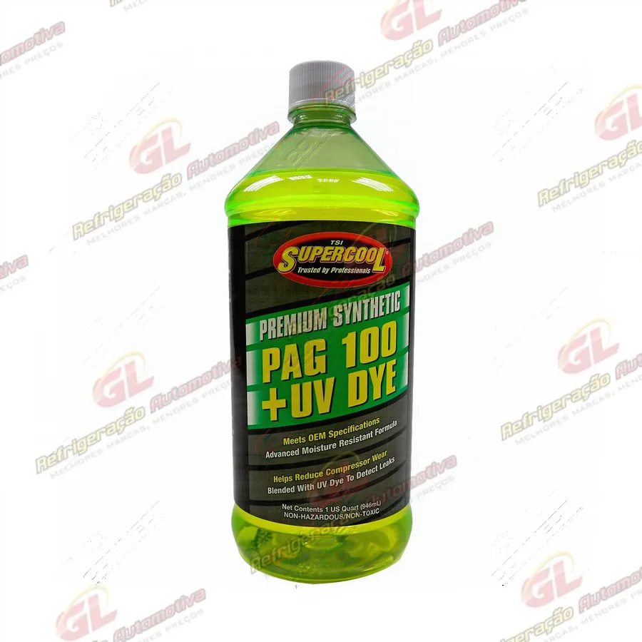 Óleo para Compressor R134a PAG 100 com Contraste Supercool 946 ml